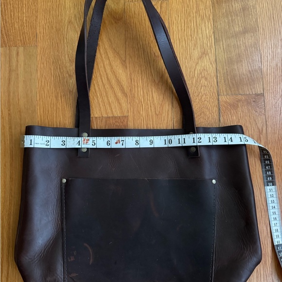Portland Leather Dark Brown Tote Bag - Picture 5 of 5